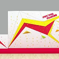 Colorful Climbing Wall Sports Equipment With Grip Holds For Event Park
