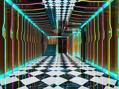 Modern KTV Aisle Corridor Aisle 3d model