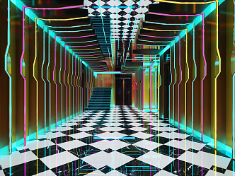 Modern KTV Aisle Corridor Aisle 3d model