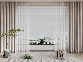 Modern Curtains 3d model