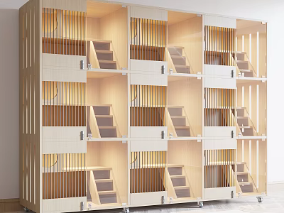 Wooden Multi Tiered Garden Decor Display Shelving with Open Staircase Compartments Design 3d model