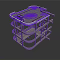 Metal Building Structure With Square Design Top Platform Circular Components And Multi Layer Railing Frame