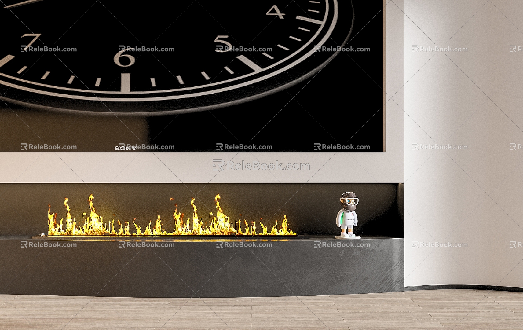 Modern Fireplace Fireplace Electronic Fireplace Stove 3d model