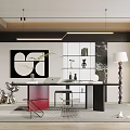 Modern study 3d model