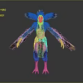 Mythical Creature With Eagle Like Head Black Feathers Golden Claws And Green Belt