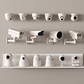 Security surveillance camera camera combination 3d model