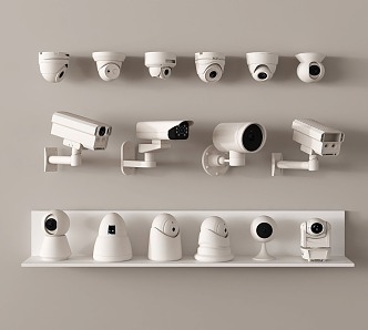 Security surveillance camera combination 3d model