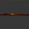 Vintage Shotgun On Red Wood Tray With Gold And Black Components Showcasing Rich Wooden Texture