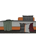 modern sofa stool fabric sofa bench 3d model