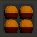 Ferrero Rocher Chocolate in Transparent Box with Multiple Golden Wrapped Balls and Orange Accents