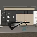Modern study 3d model