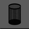 Public Facility Black Metal Mesh Pen Holder With Grid Design For Office Use