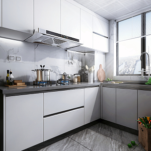 Modern Kitchen Cabinets 3d model