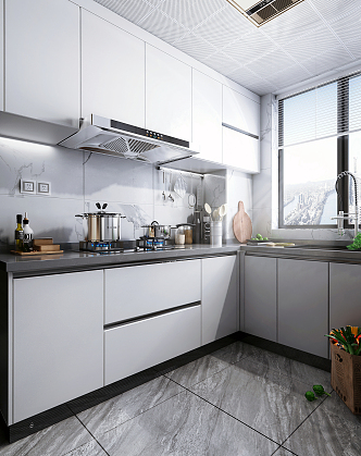 Modern Kitchen Cabinets 3d model