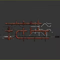 Various Industrial Pipes With Valves And Fittings In Red White And Black Colors For Mechanical Systems