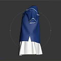 Classic Blue Sailor Short Sleeve Top With White Pleated Skirt Outfit