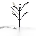 Modern Tree Shaped Outdoor Light With Multiple Arms For Garden Illumination 3d model
