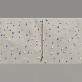 Indoor Climbing Wall Sports Equipment with Colorful Holds and Safety Ropes for Training