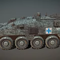 Armored Vehicle Armored Transport Vehicle Armored Carrier Launcher Light Tank Infantry Fighting Vehicle Low Face Number Low Model Simple Model Game Sub-era Film and Television Level 3d model