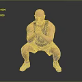Man Doing Squats In Sleeveless Tank Top With Arm Tattoo And Sneakers