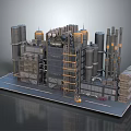 Modern factory large factory area 3d model