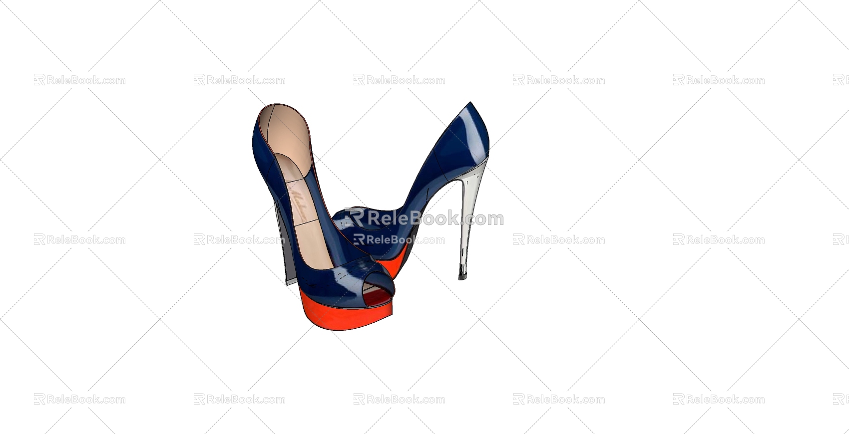 High-heeled shoes 3d model