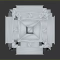 White Pyramid Structure With Multi tiered Steps And Top Platform