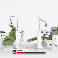 High Quality Green Dental Treatment Chairs With Medical Lights And Control Units