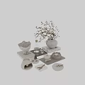 Minimalist Decorative Ornament Set With Ceramic Vases Candle Holders And Bowls For Home Tabletop