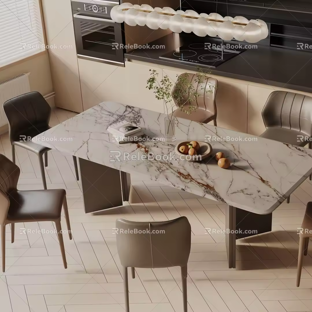 Modern table combination 3d model