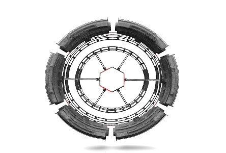 modern satellite 3d model