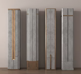 New Chinese style pillar corner pillar stone pillar 3d model