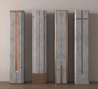 New Chinese style pillar corner pillar stone pillar 3d model