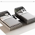 Modern single bedside table 3d model