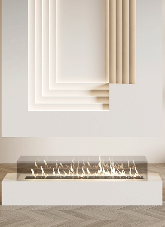 Modern Fireplace 3d model