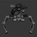 Mechanical Spider Robot Character In Sci Fi Game Movie With Multiple Legs 3d model