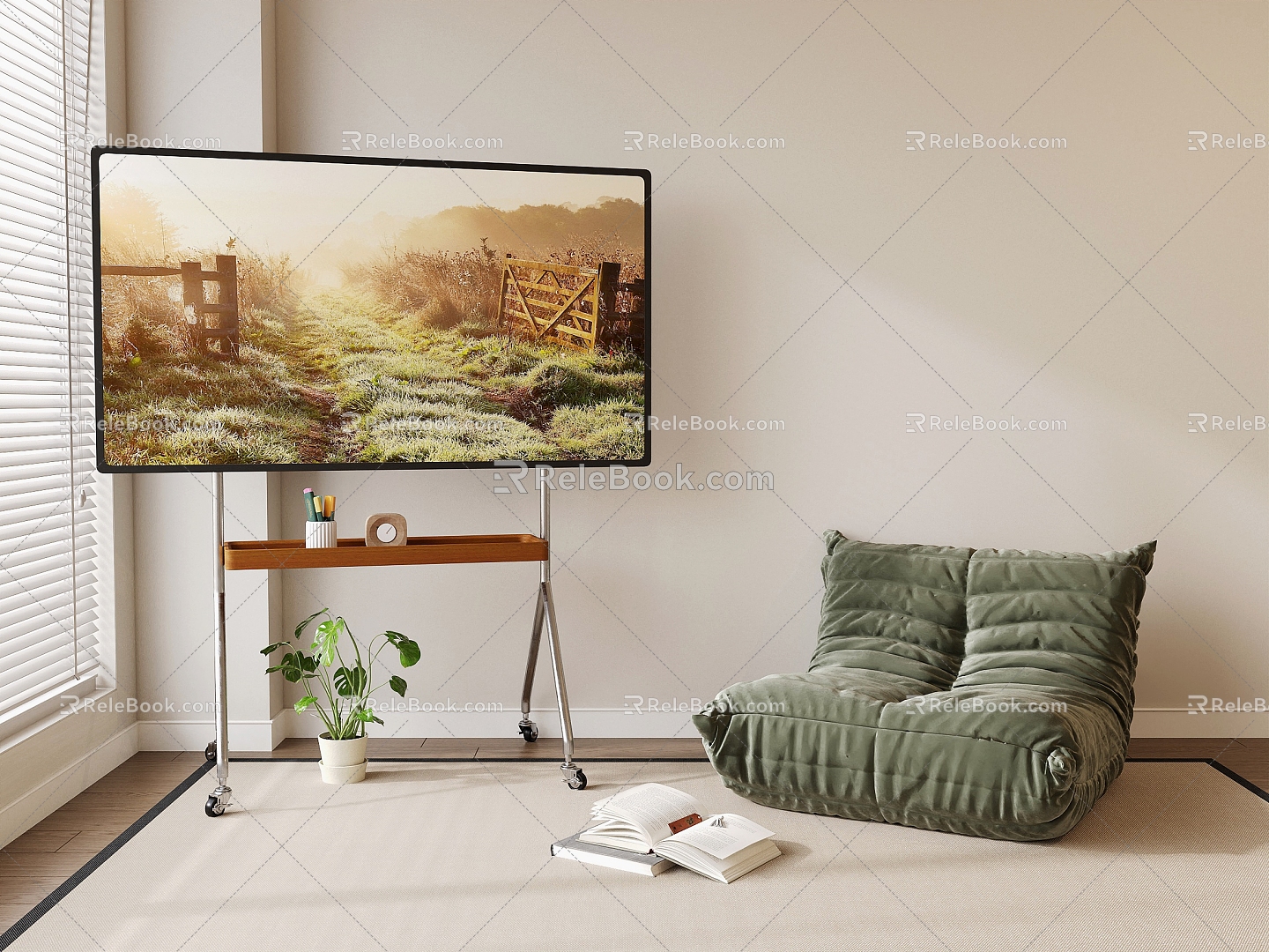 Modern TV Mobile TV TV Stand Lazy Sofa 3d model