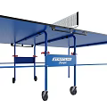 Sports Equipment Portable Blue Ping Pong Table With Wheels And Net