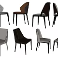 Modern Leisure Chairs With Various Styles Different Colors And Comfortable Backrests 3d model