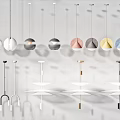 Decorative small chandelier combination chandelier bedside lamp bar lamp 3d model