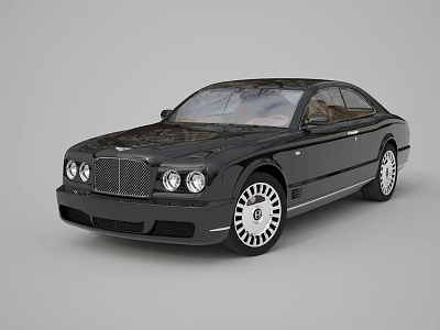 Black Bentley Coupe With Shiny Exterior Classic Design And Premium Wheels 3d model