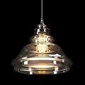 Elegant Classic Pendant Light With Transparent Glass Shade And Glowing Vintage Bulb
