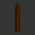 Brown Cylindrical Fire Extinguisher With Black Handle And Nozzle For Home Safety