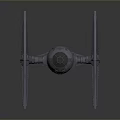 TIE Fighter Spacecraft Model for Space Exploration and Starship Design 3d model