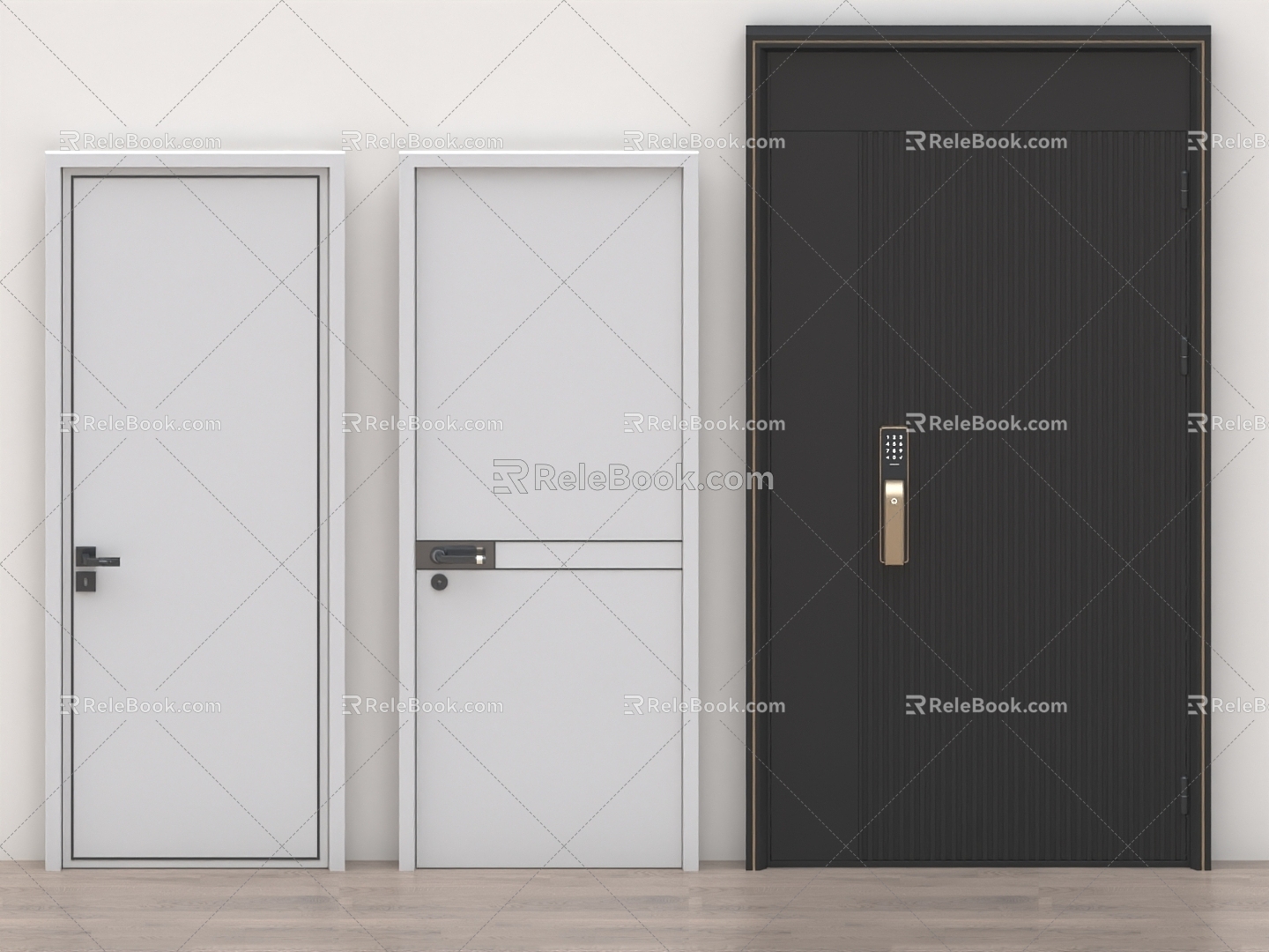 Door Wooden Door Bedroom Door Meeting Room Door Office Door Double Door Glass Door Security Door Living Room Door 3d model