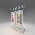 Multiple Modern Display Shelves Showcasing Framed Artworks In Exhibition Gallery
