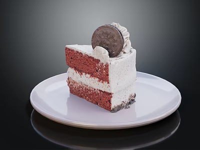 Modern Cake Sandwich Biscuit Chocolate Cake 3d model