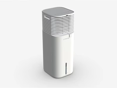 White Upright Home Dehumidifier With Modern Design And Efficient Moisture Removal Function 3d model