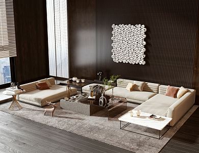 modern living room home living room 3d model