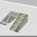 Tiered Park Landscape With Green Lawns Stone Steps And Outdoor Seating